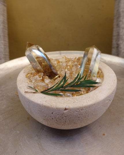 Citrine Crystal Bowl for Wealth & Energy Clearing