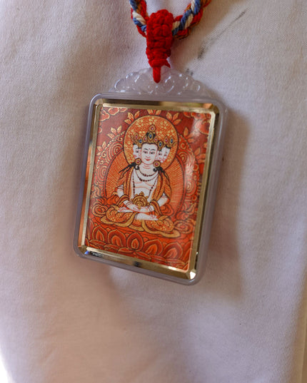 Vairocana Agate Pendant | Tibetan Buddhist Amulet