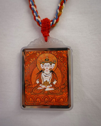 Vairocana Agate Pendant | Tibetan Buddhist Amulet