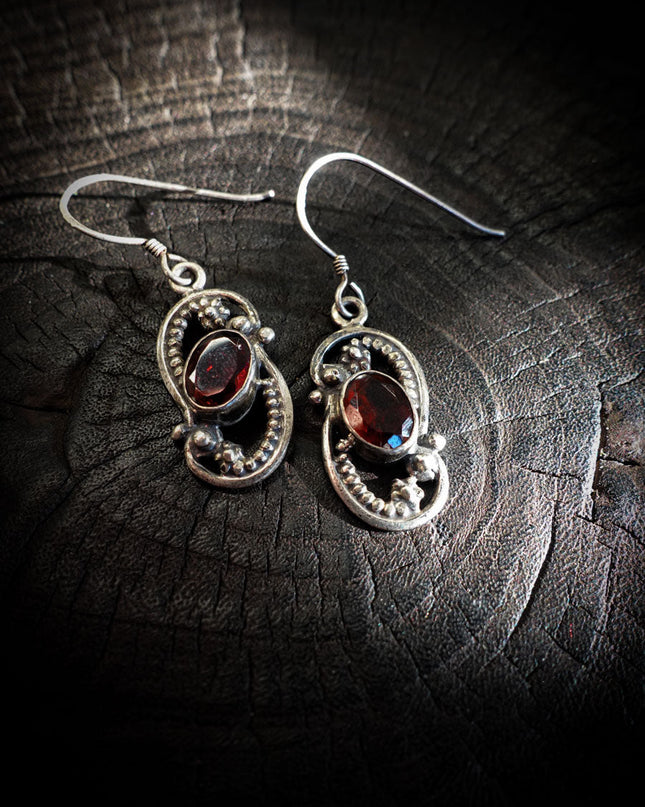 Sterling Silver Ruby Earrings | Elegant Gemstone Jewelry