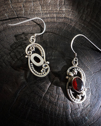 Sterling Silver Ruby Earrings | Elegant Gemstone Jewelry