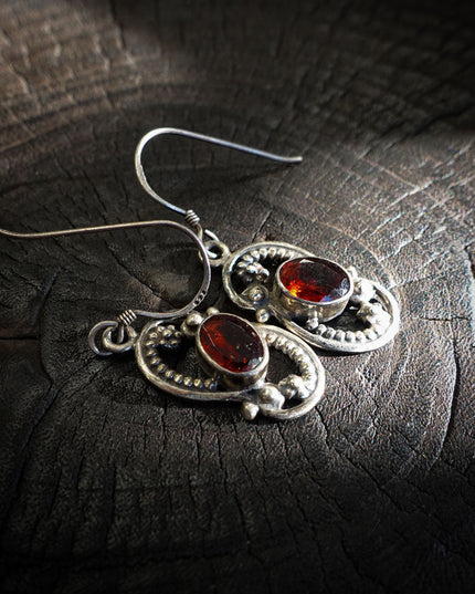 Sterling Silver Ruby Earrings | Elegant Gemstone Jewelry