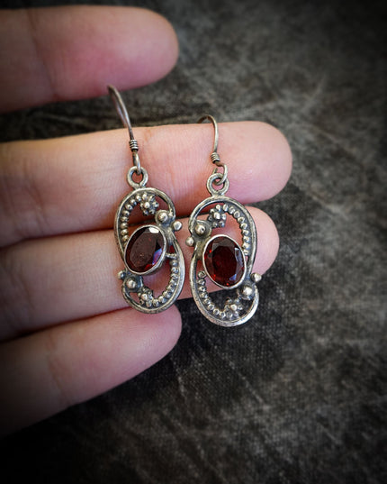 Sterling Silver Ruby Earrings | Elegant Gemstone Jewelry