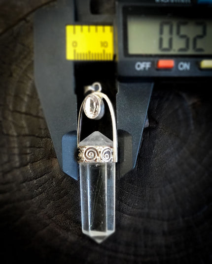 Clear Quartz Sterling Silver Pendant