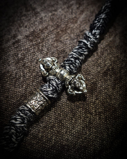 Clear Quartz Cross Dorje | Tibetan Vajra Protective Pendant