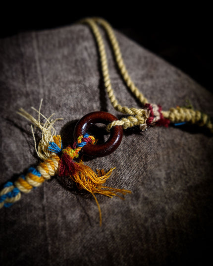 Tibetan Quartz & Clear Quartz Handwoven Necklace