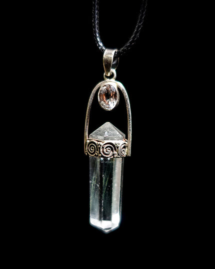 Clear Quartz Sterling Silver Pendant