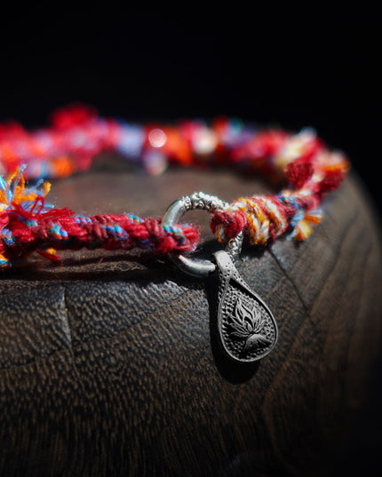 Tibetan Love Bracelet - Handwoven Cotton Wristband with Vibrant Energy