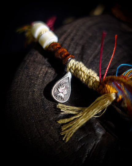 Tibetan Quartz & Clear Quartz Handwoven Necklace