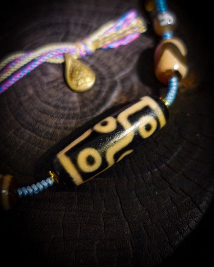 Fortune Nine-Eyed Dzi Pendant Pendant