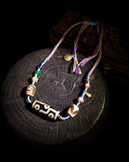 Fortune Nine-Eyed Dzi Pendant Pendant