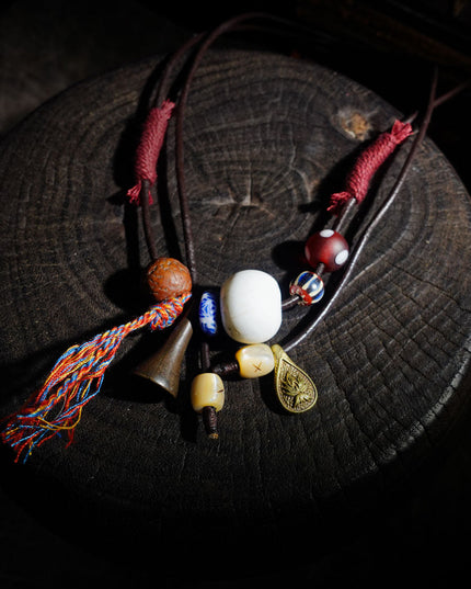 Tibetan Guardian Yak Bone Necklace