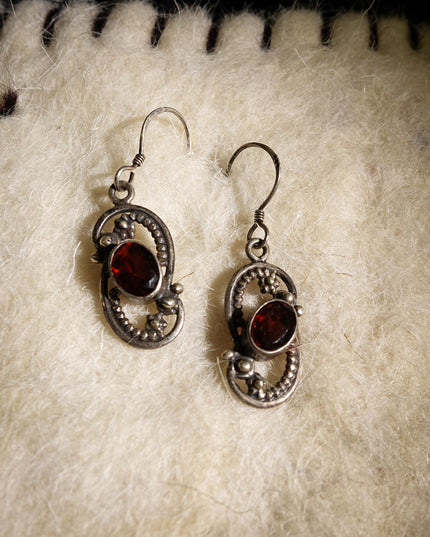 Sterling Silver Ruby Earrings | Elegant Gemstone Jewelry