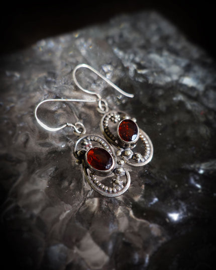 Sterling Silver Ruby Earrings | Elegant Gemstone Jewelry