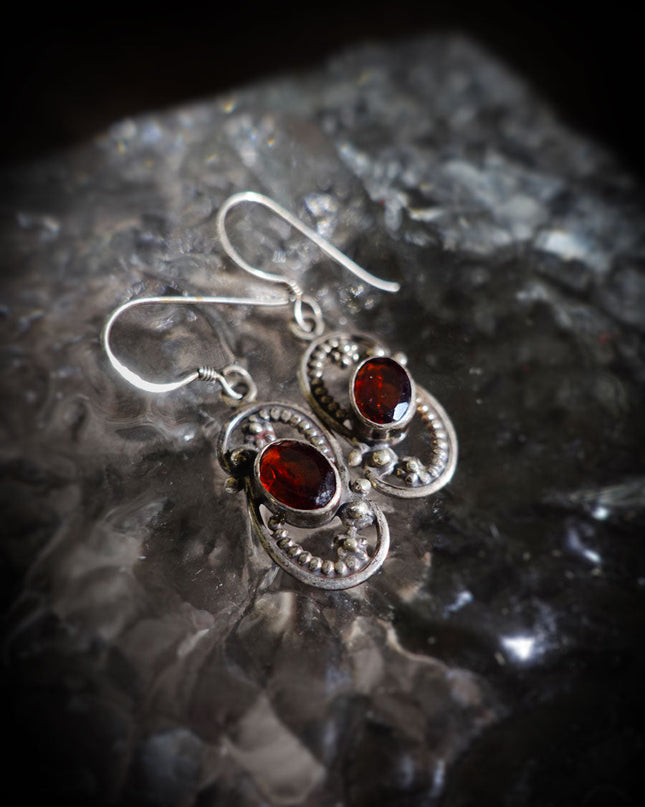 Sterling Silver Ruby Earrings | Elegant Gemstone Jewelry
