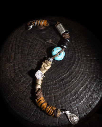 Serenity Balance Turquoise Bracelet | Tibetan-Inspired Woven Design