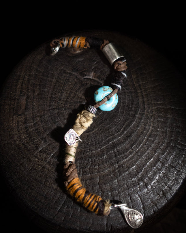Serenity Balance Turquoise Bracelet | Tibetan-Inspired Woven Design