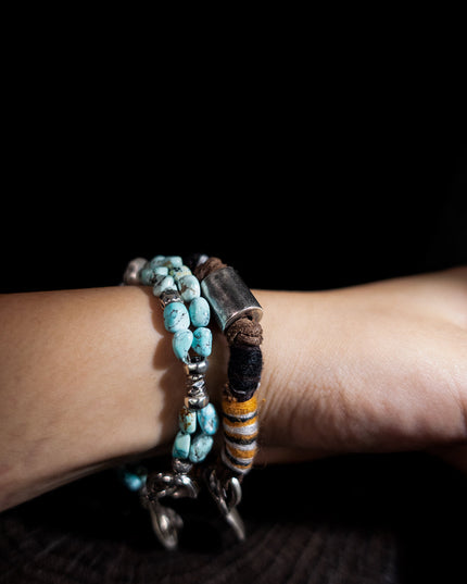 Serenity Balance Turquoise Bracelet | Tibetan-Inspired Woven Design