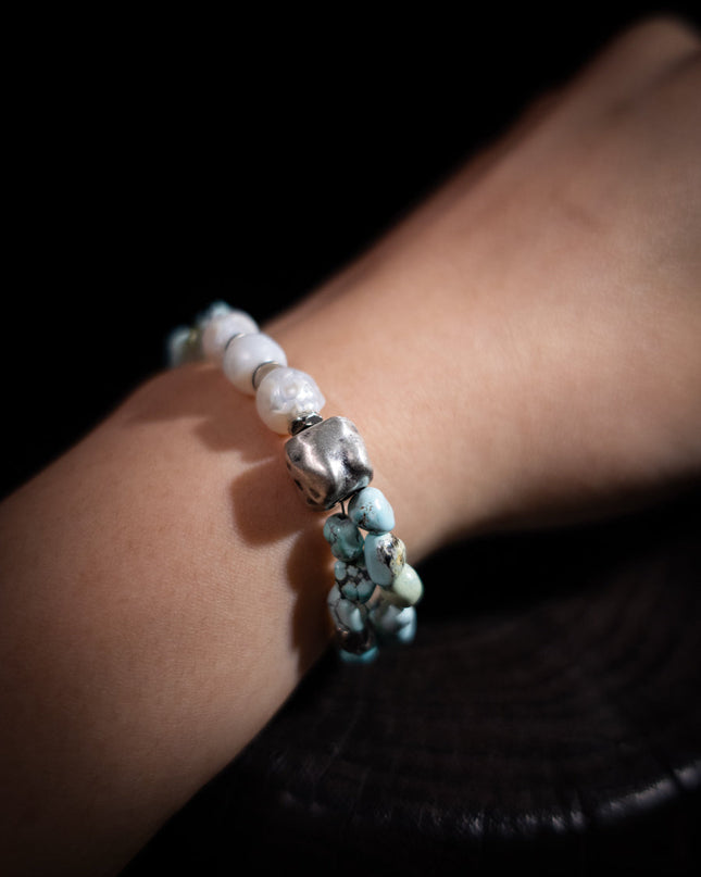 Balance Wisdom Turquoise Bracelet | Citoline & Sterling Silver Design