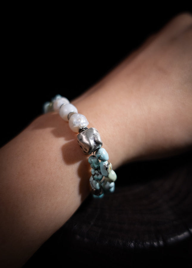 Balance Wisdom Turquoise Bracelet | Citoline & Sterling Silver Design