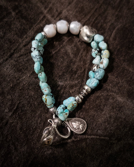 Balance Wisdom Turquoise Bracelet | Citoline & Sterling Silver Design