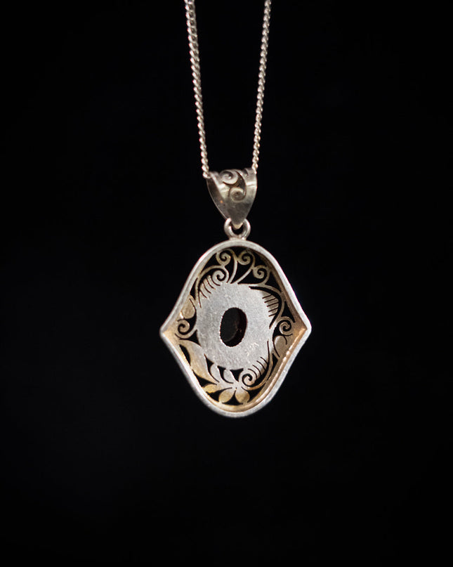 Vitality Strength Ruby Pendant | Tibetan Sterling Silver Jewelry