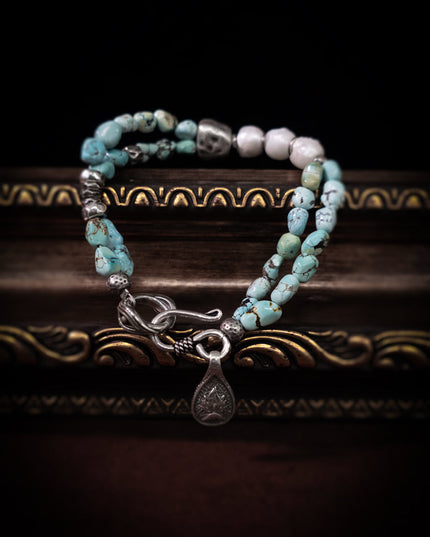 Balance Wisdom Turquoise Bracelet | Citoline & Sterling Silver Design