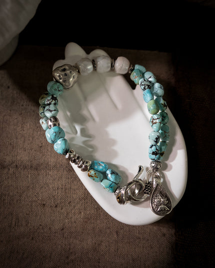 Balance Wisdom Turquoise Bracelet | Citoline & Sterling Silver Design