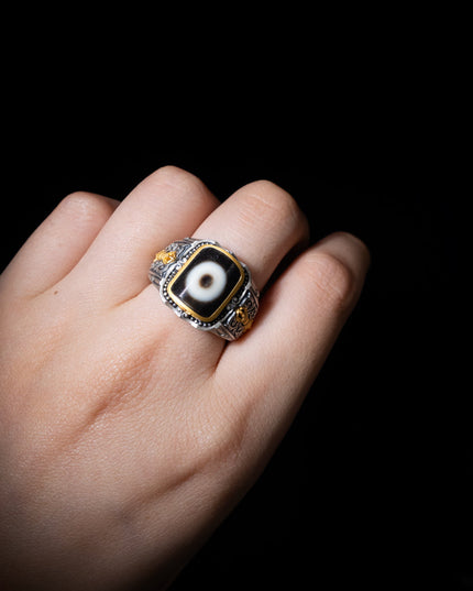 Protective Energy Dzi Tibetan Treasures Rings
