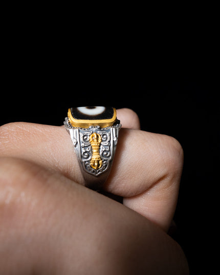 Protective Energy Dzi Tibetan Treasures Rings