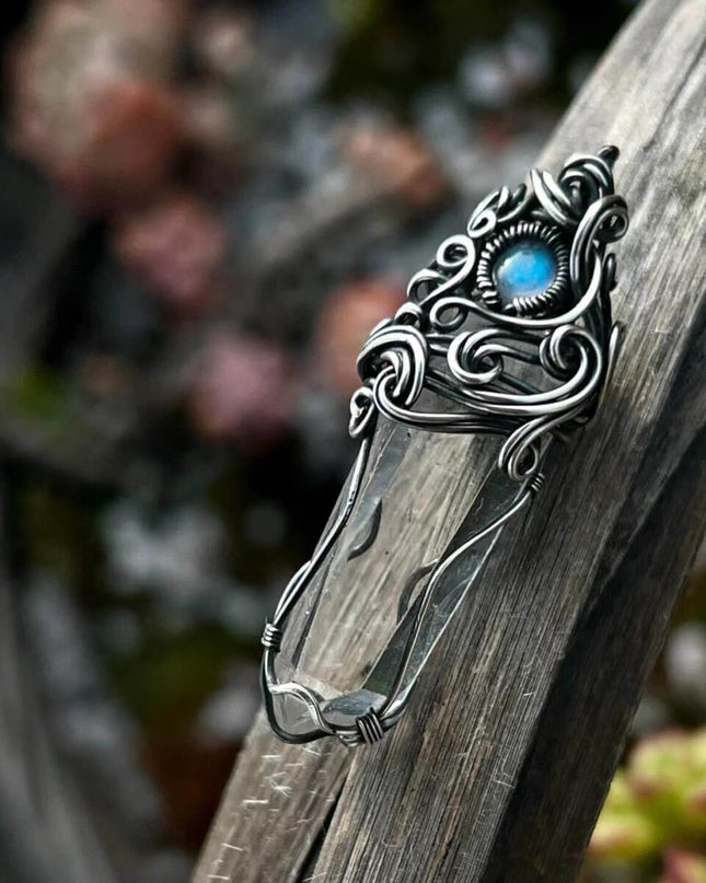 Blissful Connection Love Energy Clear Quartz Silver Pendants