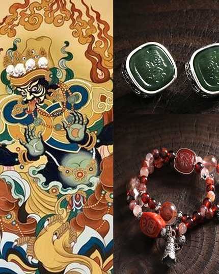 Jade Prosperity Earrings engraved prosperity symbols