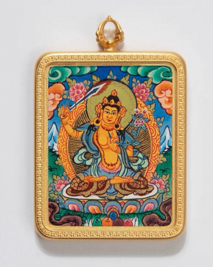 Tibetan Thangka Pendant – Blessings of the Twelve Zodiac and Eight Zodiac Buddhas