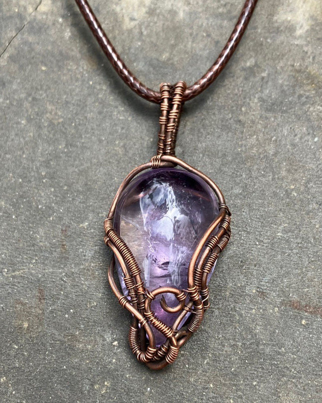 Cosmic Serenity Stream Amethyst Pendant
