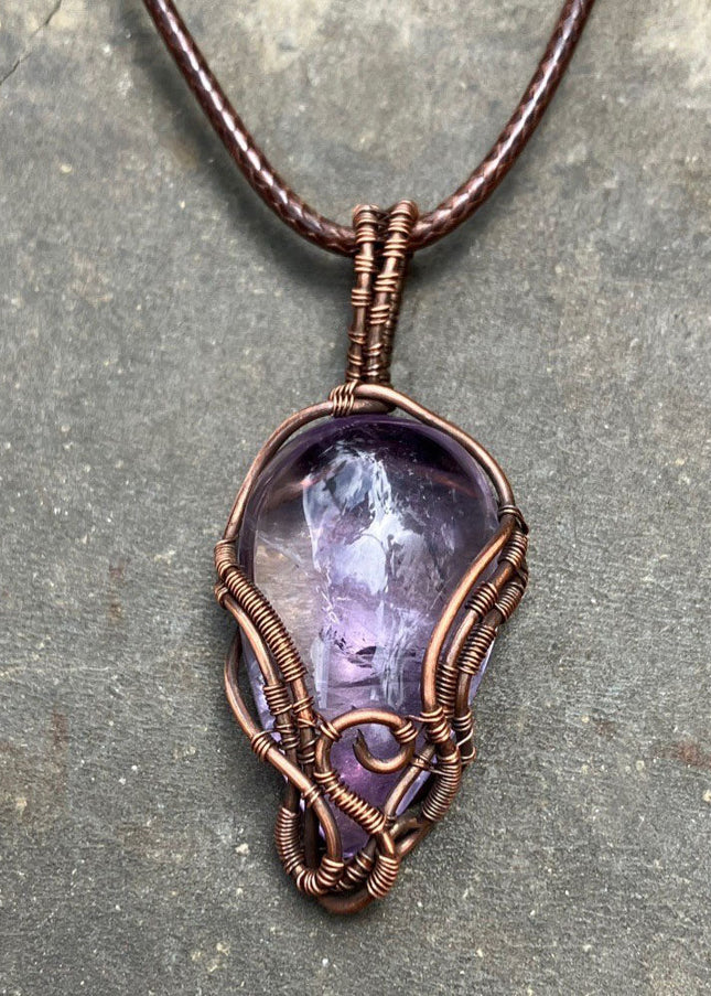 Cosmic Serenity Stream Amethyst Pendant