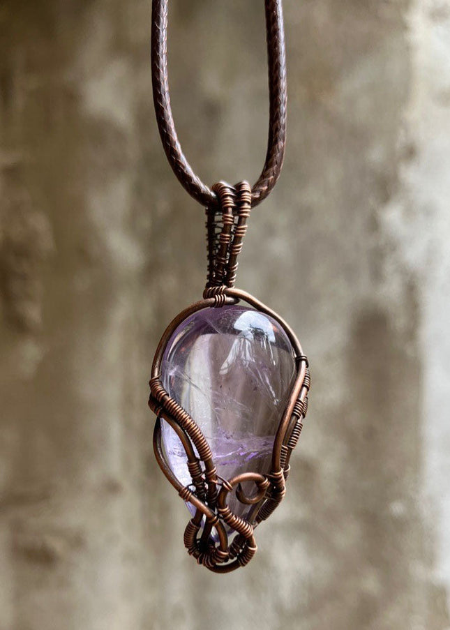 Cosmic Serenity Stream Amethyst Pendant
