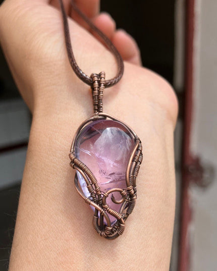 Cosmic Serenity Stream Amethyst Pendant