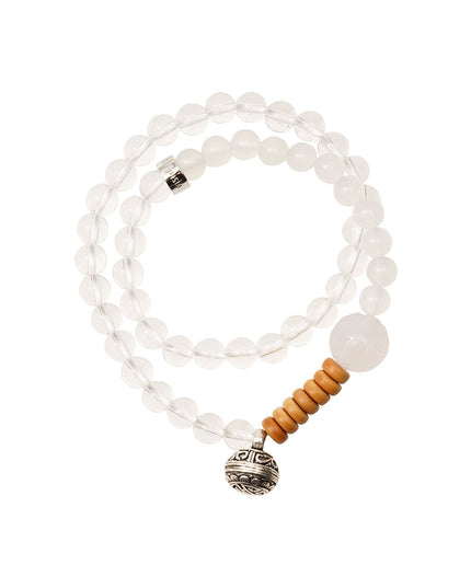Healing Harmony White Quartz & Agate Necklace