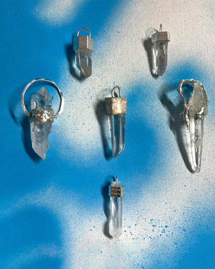 Customizable Energy Talisman Clarity Quartz Pendant