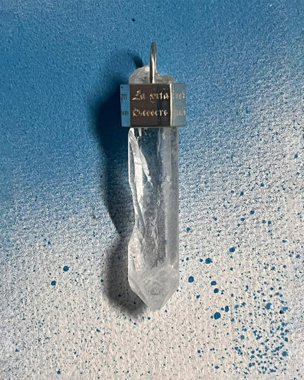 Customizable Energy Talisman Clarity Quartz Pendant