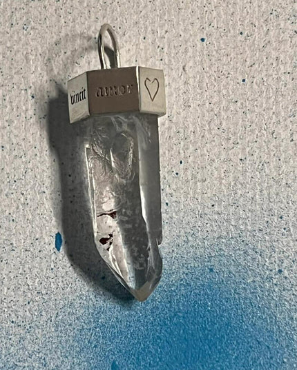Customizable Energy Talisman Clarity Quartz Pendant