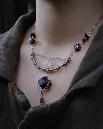 Peaceful Glow Clear Quartz  Necklace
