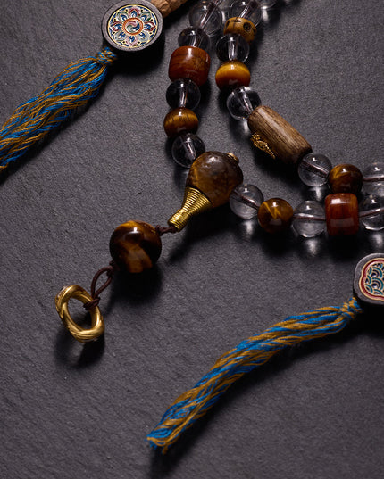 Crystal & Tiger Eye Healing Necklace