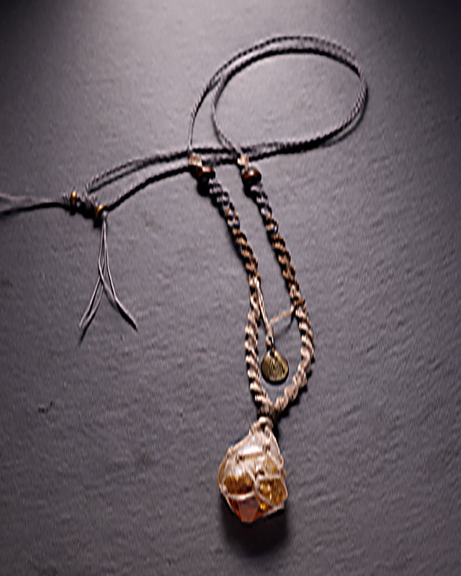 Golden Citrine Crystal Pendant