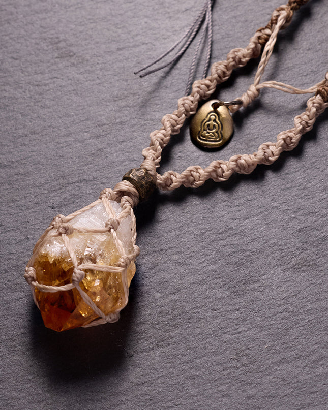 Golden Citrine Crystal Pendant