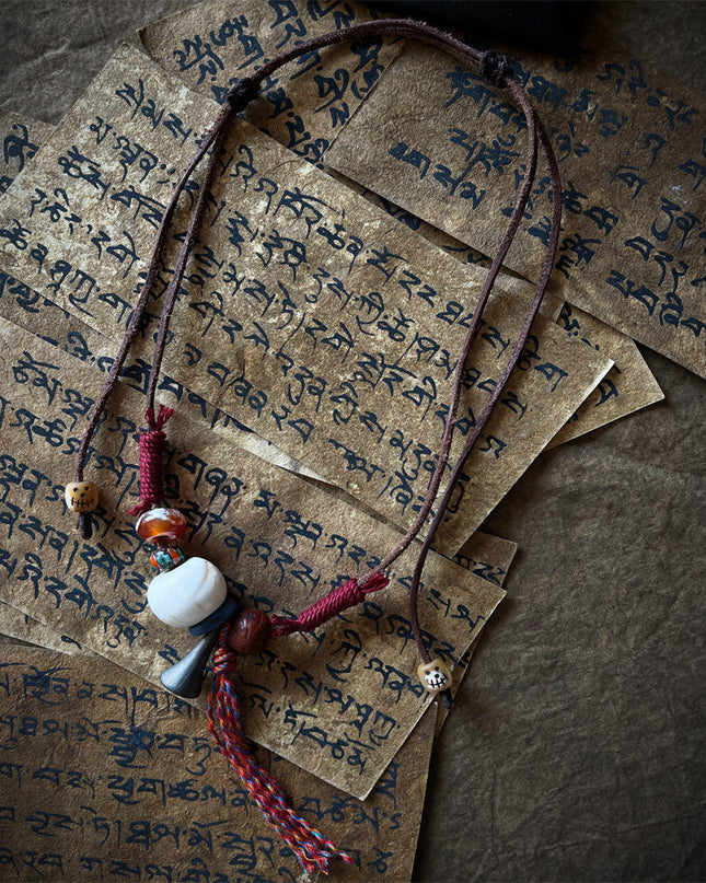 Tibetan Guardian Yak Bone Necklace