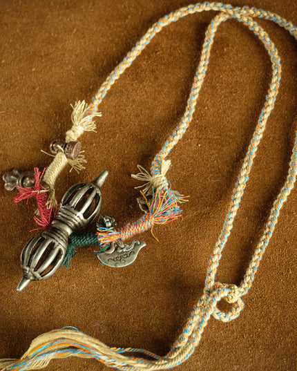 Ming Dynasty Tibetan Vajra Pendant Necklace with Gibeon Meteorite
