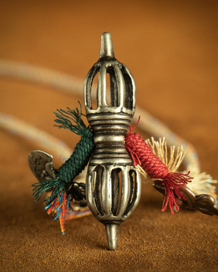 Ming Dynasty Tibetan Vajra Pendant Necklace with Gibeon Meteorite