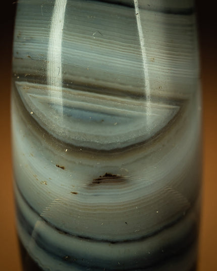 Blue-Chint Agate Eye Pendant – Mystical Swirls of Tibetan Craftsmanship
