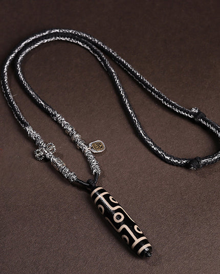 Guardian Nine-Eyed Dzi Pendant Pendant
